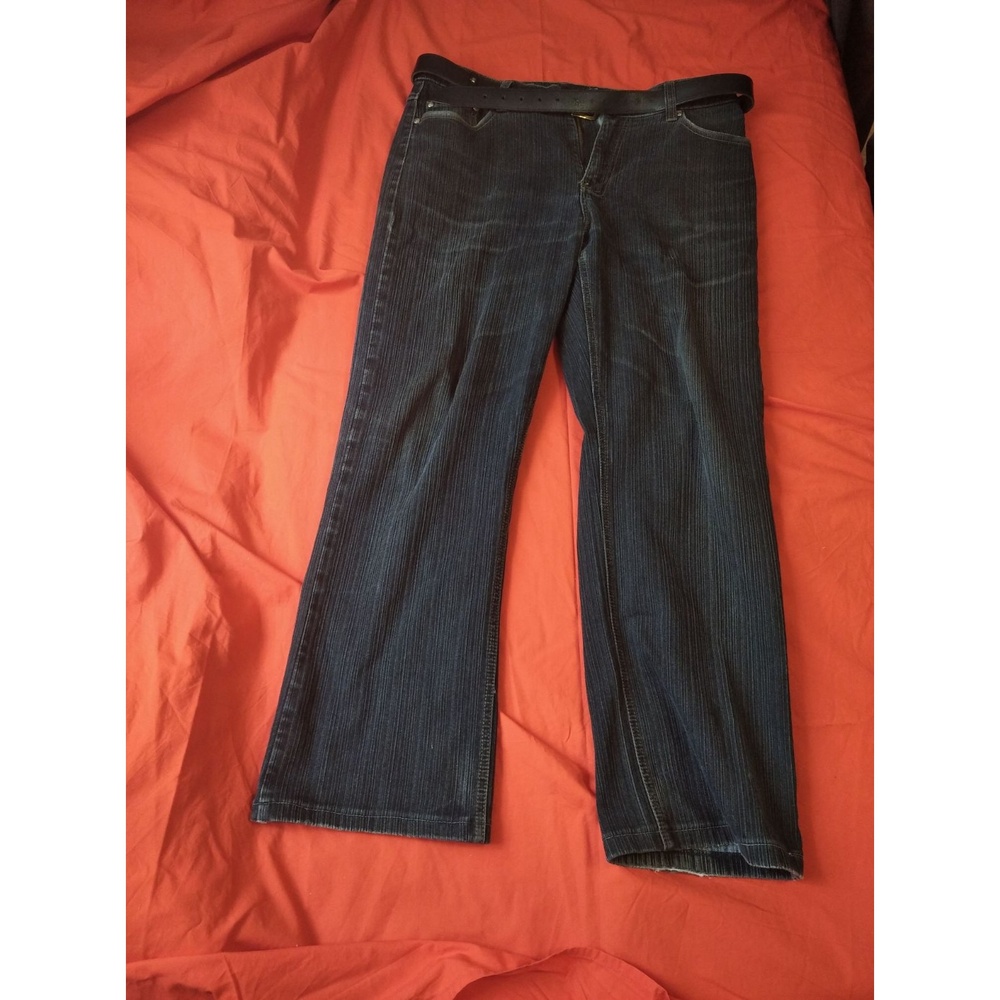 Jeans Women's Blue pinstripe texture